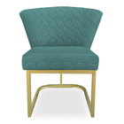 Kit 02 Poltronas Vitória Veludo Matelassê Base Metálica Indus