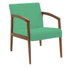 Kit 02 Poltronas Yasmin Suede Azul Tiffany Base Fixa De Madei