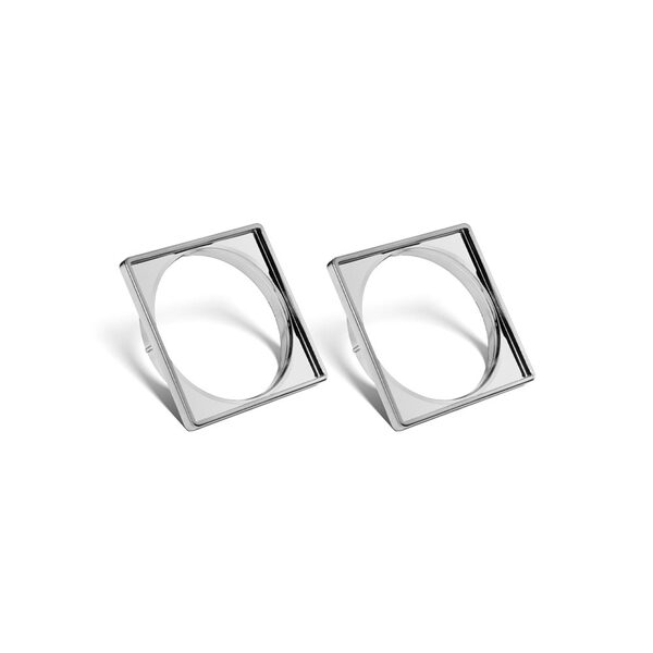 Kit 02 - Porta Grelha 10x10 Cm (cromado)