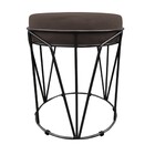 Kit 02 Puff Babu Suede Base Preto - Marrom