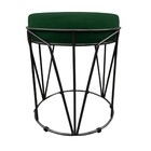 Kit 02 Puff Babu Suede Base Preto - Verde