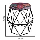 Kit 02 Puff Banqueta Aramado Luna Para Penteadeira Hexágono B