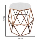 Kit 02 Puff Banqueta Aramado Luna Para Penteadeira Hexágono B