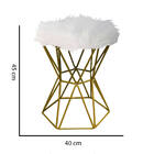 Kit 02 Puff Banqueta Louis Aramado Hexágono Para Penteadeira