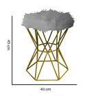 Kit 02 Puff Banqueta Louis Aramado Hexágono Para Penteadeira