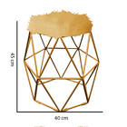 Kit 02 Puff Banqueta Luna Aramado Hexágono Para Penteadeira S