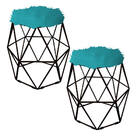 Kit 02 Puff Banqueta Luna Aramado Hexágono Para Penteadeira S