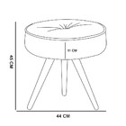 Kit 02 Puff Decorativo Julia Redondo Suede Bege - D'rossi