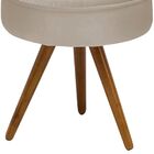 Kit 02 Puff Decorativo Julia Redondo Suede Bege - D'rossi