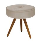 Kit 02 Puff Decorativo Julia Redondo Suede Bege - D'rossi