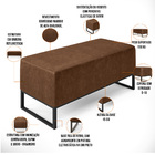 Kit 02 Puff Decorativo Para Sala De Estar Cléo W01 Base De Fe