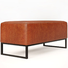 Kit 02 Puff Decorativo Para Sala De Estar Cléo W01 Base De Fe