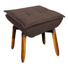 Kit 02 Puff Giratório Opala Suede Base Pés Palito 25 Cm - D'r