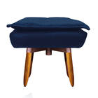 Kit 02 Puff Giratório Opala Suede Base Pés Palito 25 Cm - D'r