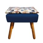 Kit 02 Puff Opala Composê D87 Com Suede Pés Palito - D'rossi