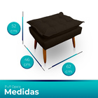 Kit 02 Puff Opala Para Sala E Quarto Suede Escolha Sua Cor -