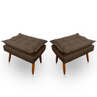 Kit 02 Puff Opala Para Sala E Quarto Suede Escolha Sua Cor -