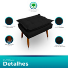 Kit 02 Puff Opala Para Sala E Quarto Suede Escolha Sua Cor -