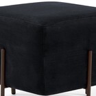 Kit 02 Puff Quadrado Decorativo Status 45x45 D02 Pés De Aço V