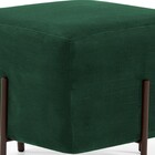 Kit 02 Puff Quadrado Decorativo Status 45x45 D02 Pés De Aço V