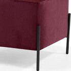 Kit 02 Puff Retangular Decorativo Status 60x45 D02 Pés De Aço