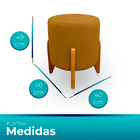 Kit 02 Puff Thor Redondo Para Sala E Quarto Veludo Escolha Su