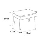 Kit 02 Puffs Apolo Palito Mel Suede Cinza - Amarena Móveis