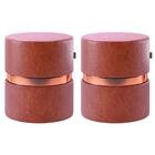 Kit 02 Puffs Bancos Decorativos Redondo Porto 49x43cm Corano