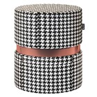 Kit 02 Puffs Bancos Decorativos Redondo Porto 49x43cm Suede C