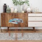 Kit 02 Puffs Banqueta Alta Bita Industrial Pé De