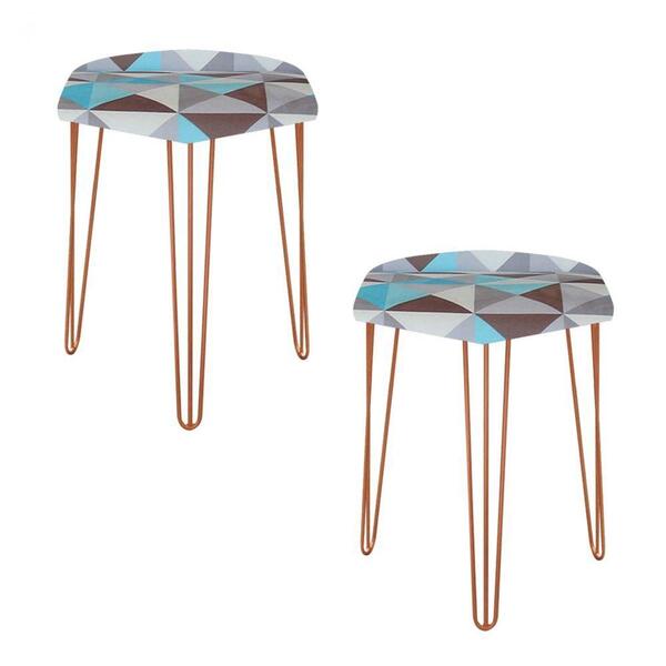 Kit 02 Puffs Banqueta Alta Bita Industrial Pé De