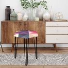 Kit 02 Puffs Banqueta Alta Bita Industrial Sala Penteadeira P