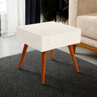 Kit 02 Puffs Banqueta Decorativa Com Pés Palito Lívia W01 Lin