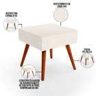 Kit 02 Puffs Banqueta Decorativa Com Pés Palito Lívia W01 Lin