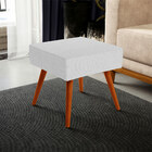 Kit 02 Puffs Banqueta Decorativa Com Pés Palito Lívia W01 Lin