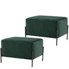 Kit 02 Puffs Banqueta Decorativa Sala De Estar Heron Veludo V