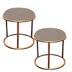 Kit 02 Puffs Banqueta Malta Decorativo Sala Aramado Bronze Su