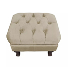 Kit 02 Puffs Baú Retrô Luiz Xv Capitonê Para Sala E Quarto Su