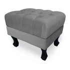 Kit 02 Puffs Baú Retrô Luiz Xv Capitonê Para Sala E Quarto Su