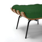 Kit 02 Puffs Costela Veludo Verde A136 Luxo Base Metálica Pre