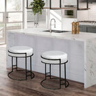 Kit 02 Puffs Dara Corino Branco Base Industrial Preto - D'ros