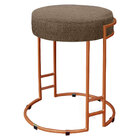 Kit 02 Puffs Dara Linho Base Industrial Cobre - D'rossi - Mar