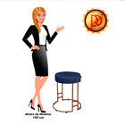 Kit 02 Puffs Dara Suede Base Industrial Cobre - D'rossi - Azu