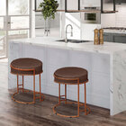 Kit 02 Puffs Dara Suede Base Industrial Cobre - D'rossi - Mar