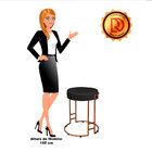 Kit 02 Puffs Dara Suede Base Industrial Cobre - D'rossi - Pre