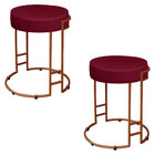 Kit 02 Puffs Dara Suede Base Industrial Cobre - D'rossi - Vin