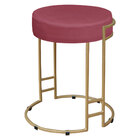 Kit 02 Puffs Dara Suede Base Industrial Dourado - D'rossi - R