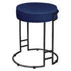 Kit 02 Puffs Dara Suede Base Industrial Preto - D'rossi - Azu