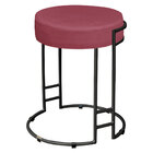 Kit 02 Puffs Dara Suede Base Industrial Preto - D'rossi - Rosa