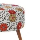 Kit 02 Puffs Decorativo Angel Suede Floral Dohler L20